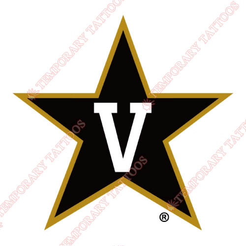 Vanderbilt Commodores Customize Temporary Tattoos Stickers NO.6797